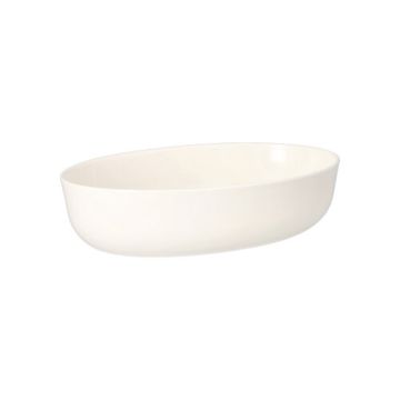 Boîtes alimentaires réutilisables ovale 900 ml 5,5 cm x 13,5 cm x 20,5 cm blanc "Cella"