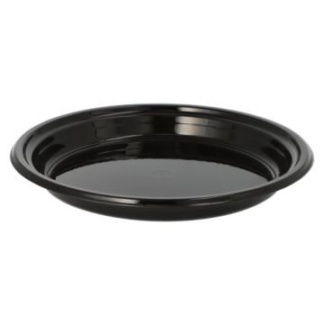 Assiettes, PP sans compartiments Ø 22 cm · 2,6 cm noir