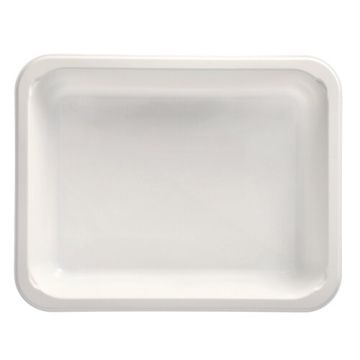 Plat à micro-ondes, PP sans compartiments 1330 ml 4,9 cm x 22,7 cm x 17,8 cm blanc