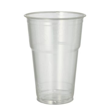 Gobelets pour boissons froides en P.L.A. "pure" 0,4 l Ø 9,5 cm · 13,2 cm transparent idéal pour biere