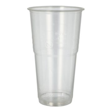 Gobelets pour boissons froides en P.L.A. "pure" 0,5 l Ø 9,5 cm · 16,2 cm transparent idéal pour bière