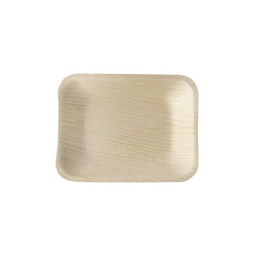 Plateaux de service, Feuille de palmier "pure" rectangulaire 16 cm x 12 cm x 2,5 cm