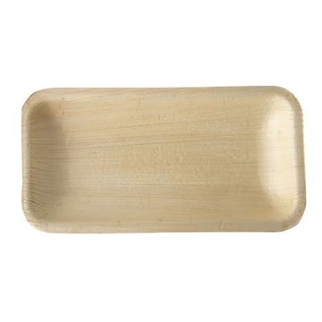 Plateaux de service, Feuille de palmier "pure" rectangulaire 24 cm x 16,5 cm 