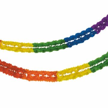 Guirlande pour grands espaces, papier Ø 16 cm · 10 m "Rainbow" ininflammable