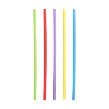 Pailles en papier Ø 6 mm · 20 cm couleurs assorties