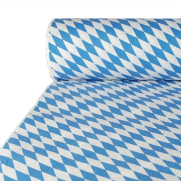 Nappe damassée 50 m x 1 m "Bavarois bleu"