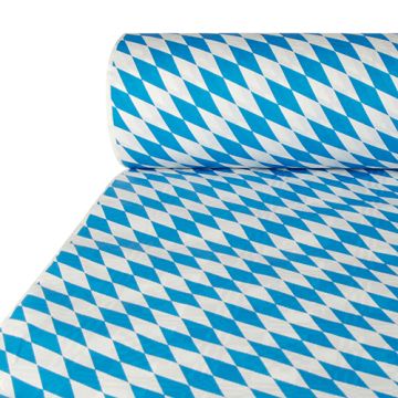 Nappe en papier damassée 50 m x 1 m "Bavarois bleu"