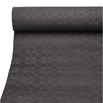 Nappe en papier damassée 50 m x 1 m noir