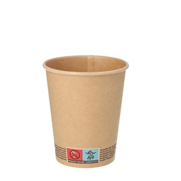 Gobelets, carton 0,2 l Ø 8 cm · 9,2 cm marron