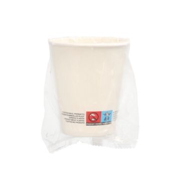 Gobelets, carton 0,2 l Ø 8 cm · 9,2 cm blanc emballage individuel