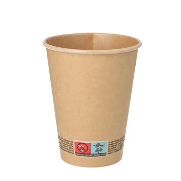 Gobelets, carton 0,3 l Ø 9 cm · 11 cm marron