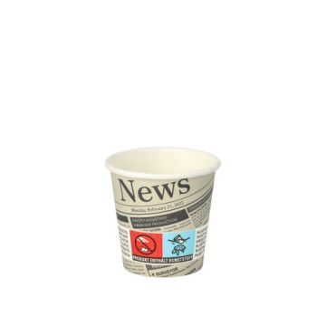 Gobelets, carton "To Go" 5 cl Ø 5 cm · 5 cm blanc "Newsprint"