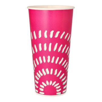 Gobelets pour boissons froides en carton 0,5 l Ø 8,97 cm · 16,83 cm rose