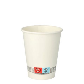 Gobelets, carton 0,2 l Ø 8 cm · 9,2 cm blanc