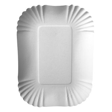 Coupelles, carton "pure" rectangulaire 13 cm x 17,5 cm x 3 cm blanc