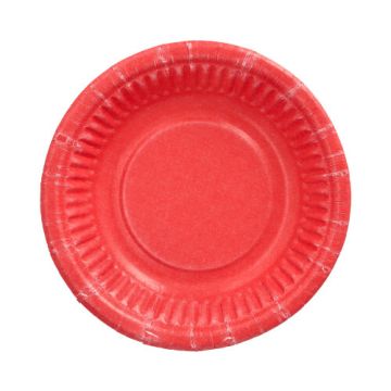 Coupelles, carton rond Ø 19 cm · 3 cm rouge