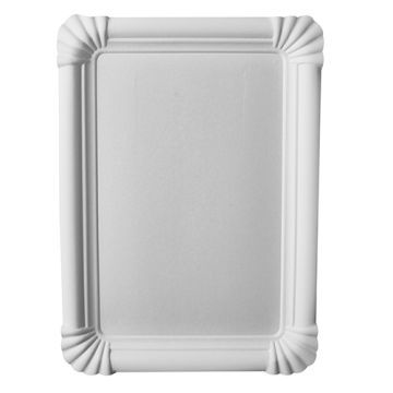 Assiettes, carton "pure" rectangulaire 16,5 cm x 23 cm blanc