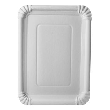 Assiettes, carton "pure" rectangulaire 21,5 cm x 29 cm blanc