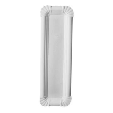 Assiettes, carton "pure" rectangulaire 6,5 cm x 22 cm blanc