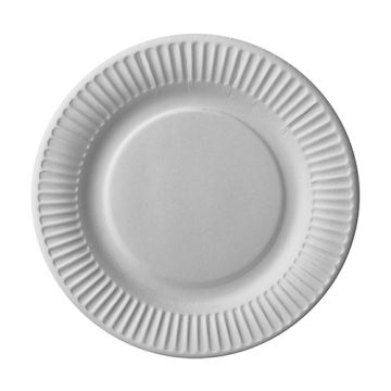 Assiettes, carton rond Ø 18 cm blanc