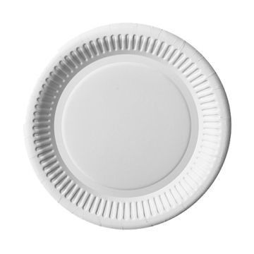 Assiettes, carton "pure" rond Ø 20 cm blanc