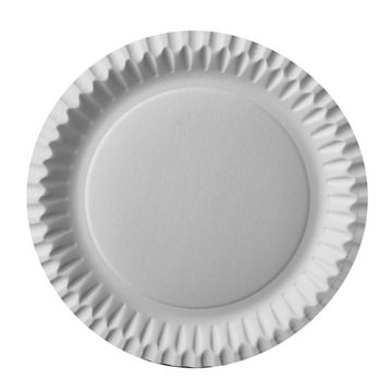 Assiettes, carton rond Ø 23 cm blanc