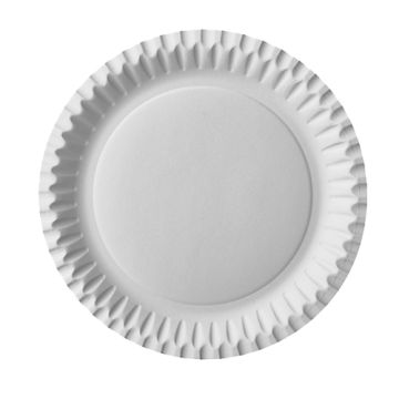 Assiettes, carton rond Ø 23 cm blanc