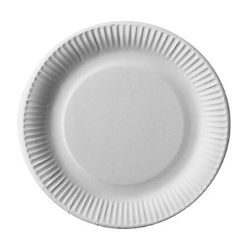 Assiettes, carton "pure" rond Ø 23 cm blanc