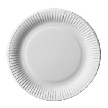 Assiettes, carton "pure" rond Ø 23 cm blanc extra fort