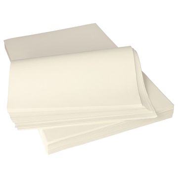 Papier sulfurisé , 1/8 feuilles "pure" 37,5 cm x 25 cm blanc à 12,5 kg, résistant à la graisse