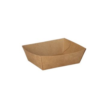 Barquettes snack, carton "pure" 8,5 cm x 10,5 cm marron