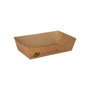 Barquettes snack, carton "pure" 13,5 cm x 8,5 cm "100% Fair" moyen