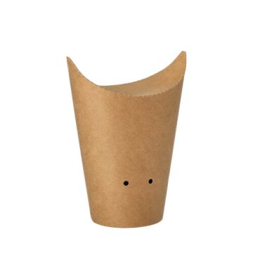 Cornets à frites, en carton rond Ø 6 cm · 14 cm marron petit