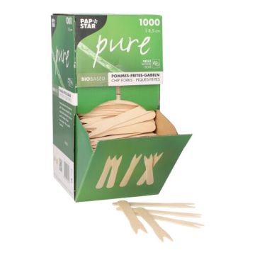 Piques-frites en bois "pure" 8,5 cm