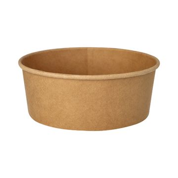 Bols à salade, carton rond 1300 ml Ø 18,4 cm · 7 cm marron