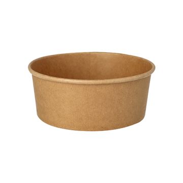 Bols à salade, carton rond 750 ml Ø 15 cm · 6 cm marron