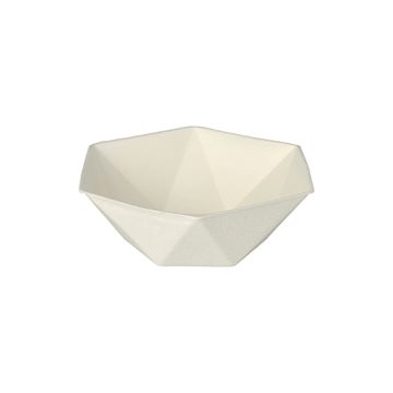 Bols canne à sucre "pure" hexagonal 400 ml 5 cm x 16 cm x 14 cm blanc "Diamond"