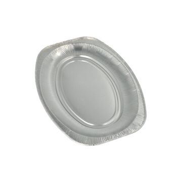 Plateaux de service, en aluminium ovale 35 cm x 24,5 cm