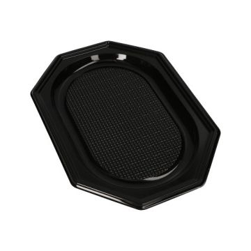 Plat de service, PET 34 cm x 25 cm noir