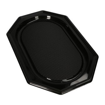 Plat de service, PET 45 cm x 30 cm noir