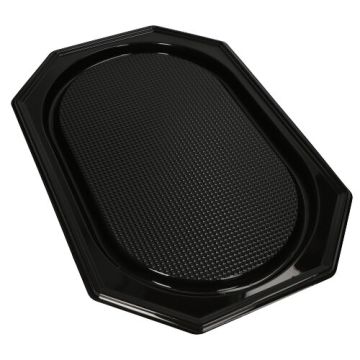 Plat de service, PET 53 cm x 35 cm noir