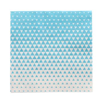 Serviettes, 3 plis pliage 1/4 25 cm x 25 cm turquoise "Optik"