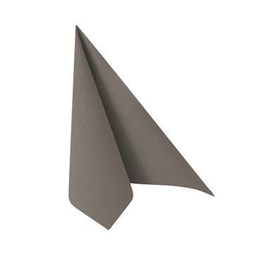 Serviettes "ROYAL Collection" pliage 1/4 25 cm x 25 cm gris