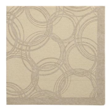 Serviettes "ROYAL Collection" pliage 1/4 40 cm x 40 cm sable "Bubbles"