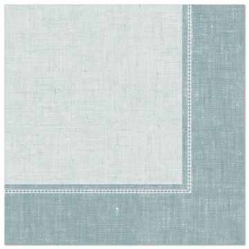 Serviettes "ROYAL Collection" pliage 1/4  40 cm x 40 cm bleu artique "Linum"