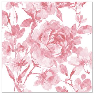 Serviettes "ROYAL Collection" pliage 1/4 40 cm x 40 cm bordeaux "Rose"