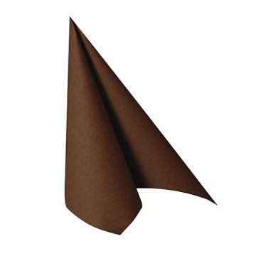 Serviettes "ROYAL Collection" pliage 1/4 33 cm x 33 cm marron