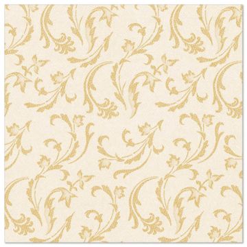 Serviettes "ROYAL Collection" pliage 1/4 40 cm x 40 cm champagne "Damascato"