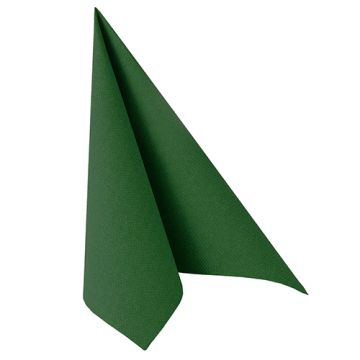 Serviettes "ROYAL Collection" pliage 1/4 40 cm x 40 cm vert foncé