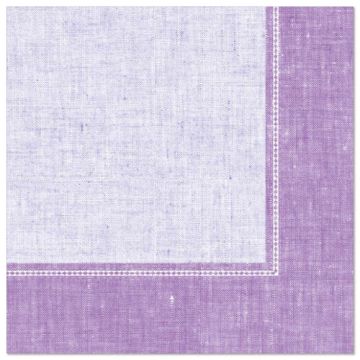 Serviettes "ROYAL Collection" pliage 1/4  40 cm x 40 cm lilas "Linum"